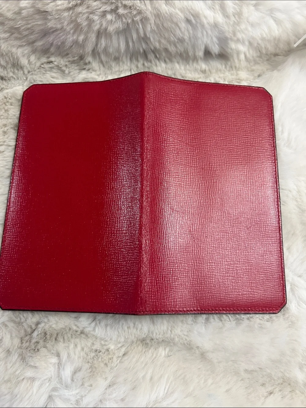 Valextra long red leather travel wallet Passport holder Retail $550
